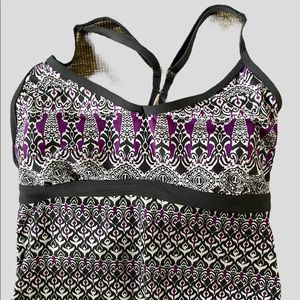 ATHLETA gray purple DRESS- Like New! L